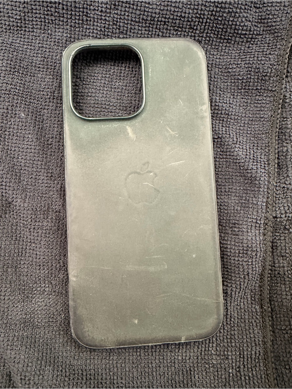 Apple Silicone iPhone Case - Dark Gray/Black